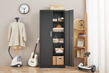 Steel Storage Cabinet with Adjustable Shelves, Garage Shelving Cabinet
