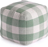 Square Pouf , 20" x 20" x 20", B&W Geometric