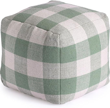 Square Pouf , 20" x 20" x 20", B&W Geometric