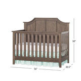 Rylan 4-in-1 Convertible Crib, Baby Crib Converts to Day Bed, Toddler Bed and Full Size Bed,