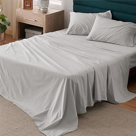 100% Cotton Sheets Queen Size - Soft Percale Sheets