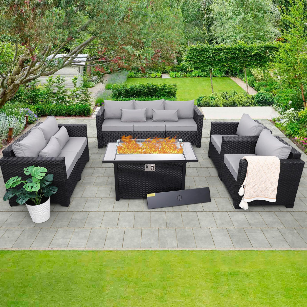 Rattaner 5 Pcs Outdoor Furniture Sets Patio Furniture Set