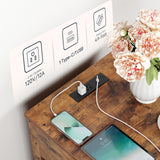 Dog Crate Furniture with Charging Station and Drawer