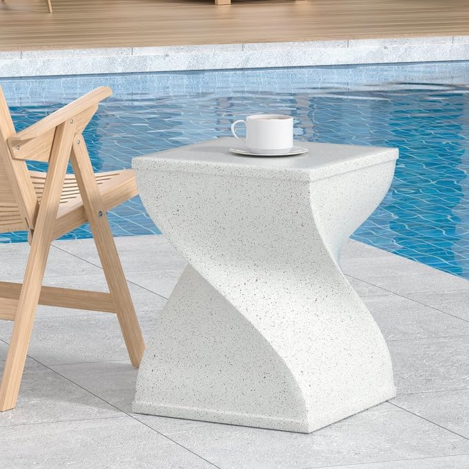 Pool Side Table，Outdoor Side Table, Concrete End Table