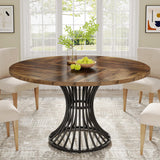 47-Inch Round Dining Table for 4-6 People