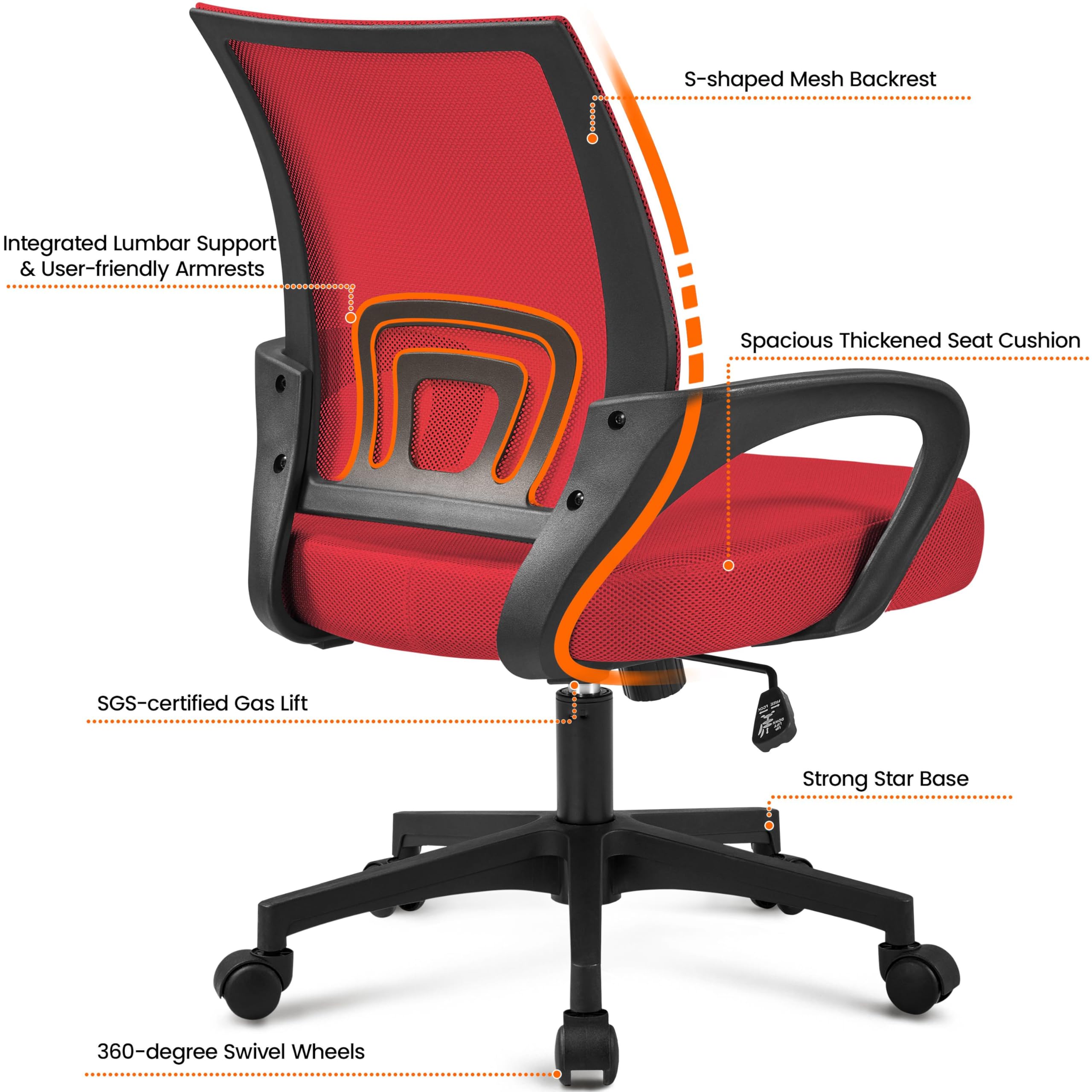 Executive Office Chair Ergonomic Desk Chair Computer Task Chair Mesh Chair