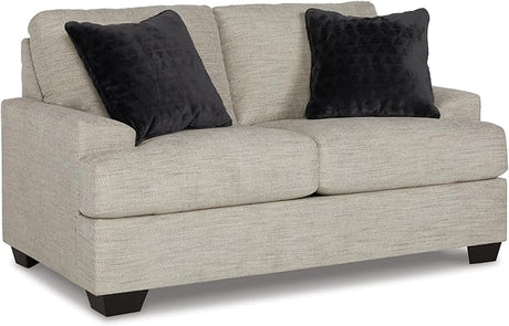 Design by Ashley Maggie Contemporary Loveseat for Living Room, Light Brown