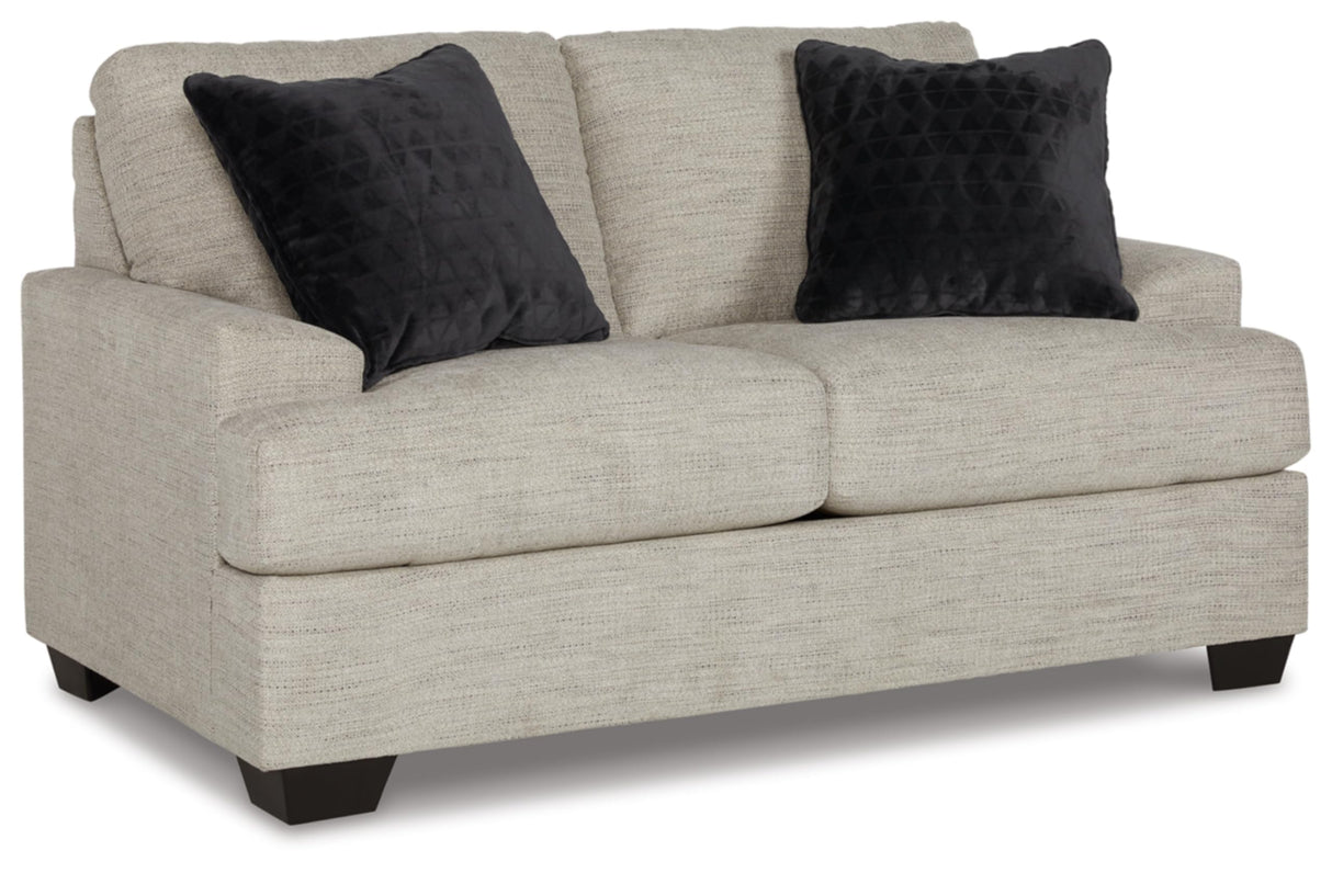 Signature Design by Ashley Vayda Contemporary Loveseat for Living Room, Beige