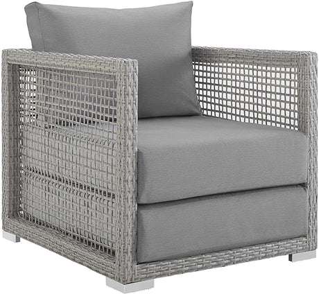 EEI-2924 Aura Wicker Rattan Outdoor Patio 52" Loveseat