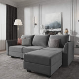 Convertible Modular Sectional Sofa L-Shape Sectional Couch with Reversible Chaise Modular Sofa