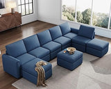 Modular Sectional Sofa, Oversized Sectional Couch with Storage, Ottomans