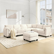 Oversized Corduroy Sectional Couches for Living Room