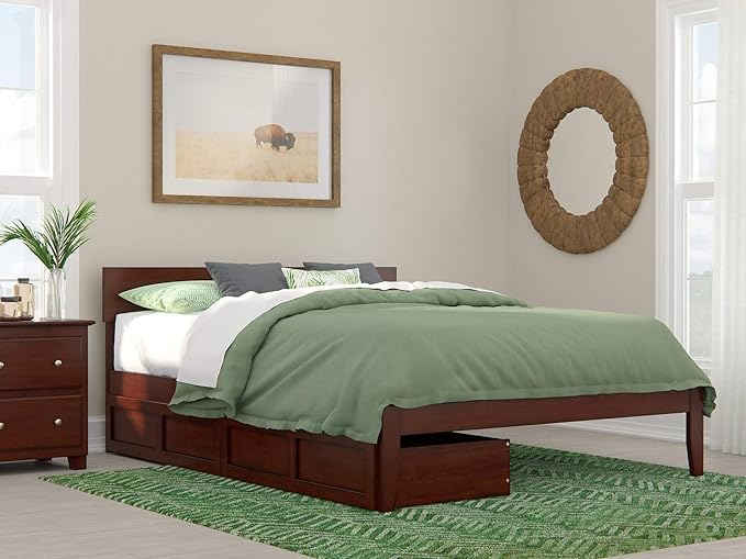 with Underbed Drawers, White