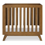 Otto 3-in-1 Convertible Mini Crib with 4" Mattress in Walnut, Greenguard Gold Certified