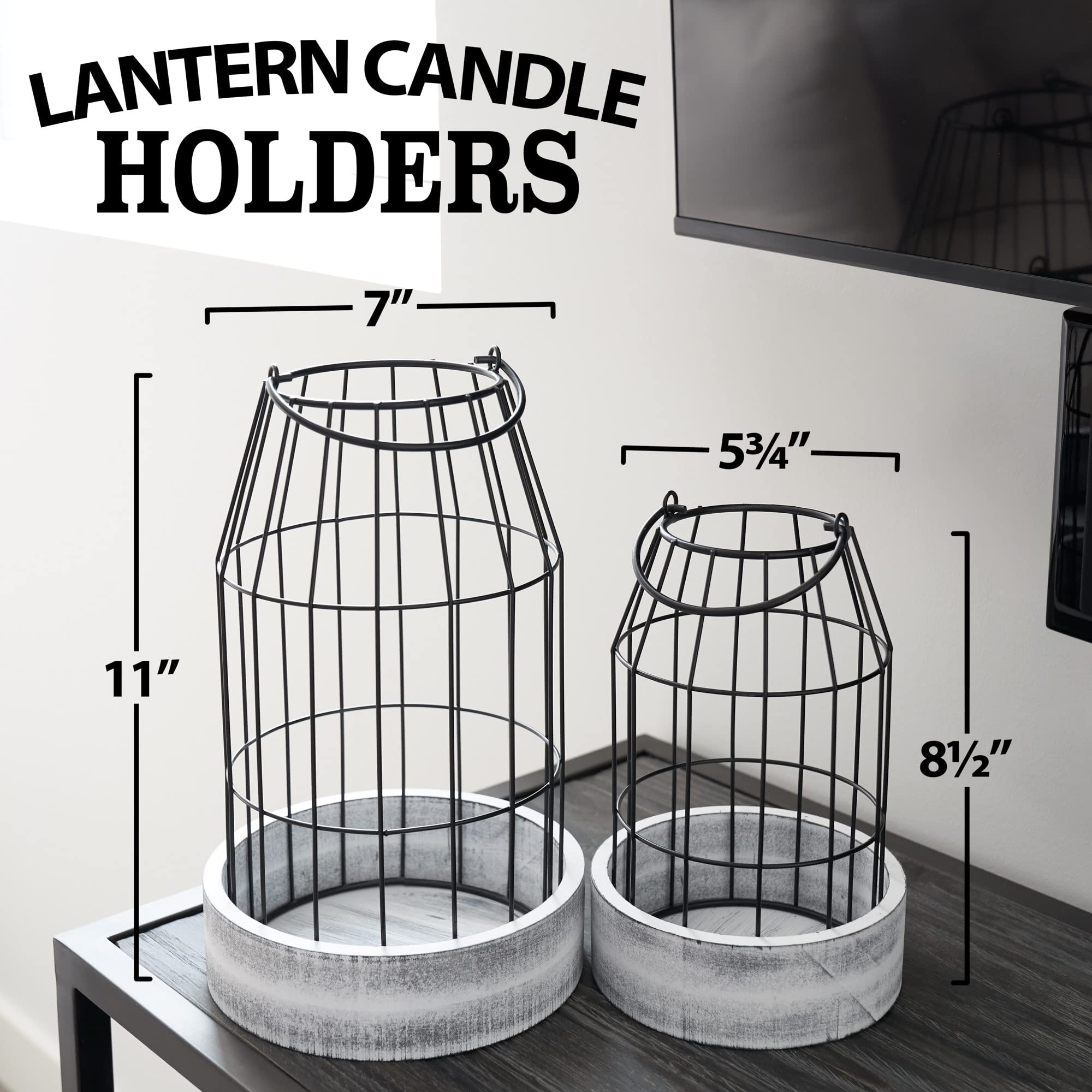 Rustic Farmhouse Lantern Decor - Stylish Decorative Lanterns for Your Living Room