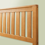 Alexia Wood Platform Bed Frame with headboard, Solid Wood Foundation with Wood Slat