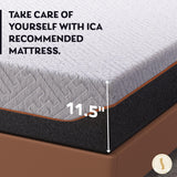 Fusion Supreme Queen Memory Foam Hybrid Mattress 11.5 Inch, Gel Cooling Mattress Bed