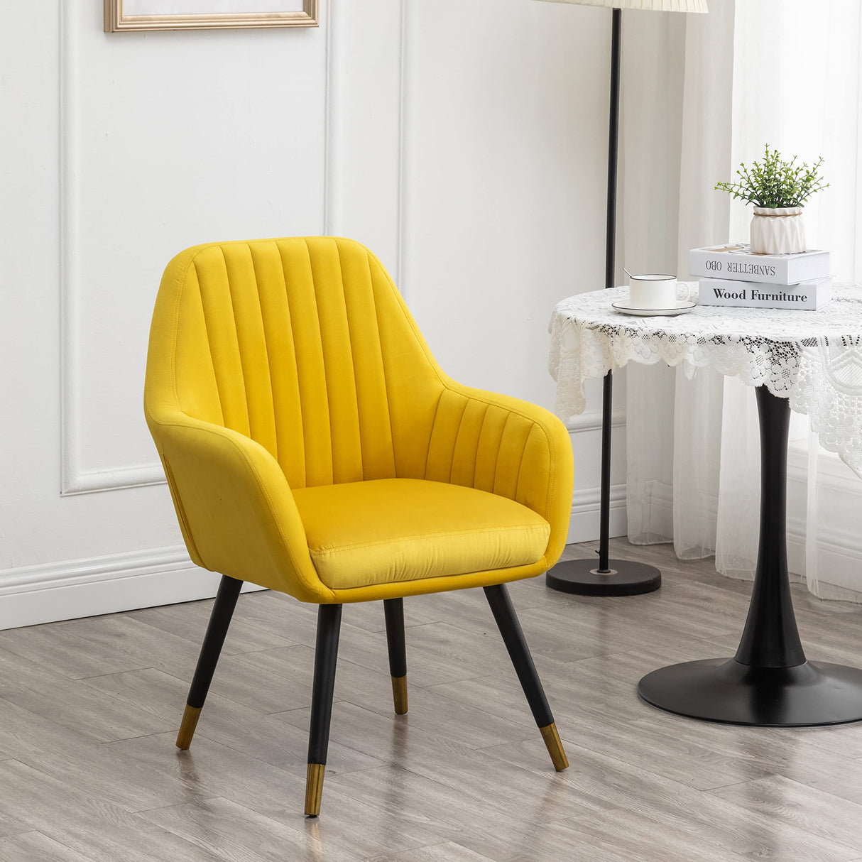 Tuchico Accent, one chair, Yellow Velvet