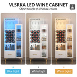 LED Liquor Wine Cabinet, Wine Bar Cabinet with USB Port, Bar Cabinets