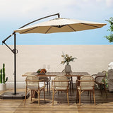 Patio Umbrellas Offset Outdoor Umbrella Cantilever Hanging Umbrellas w/Infinite Tilt