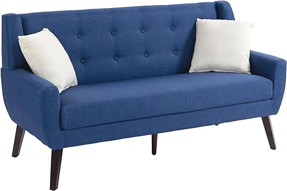 63" W Loveseat Sofa, Modern Upholstered Love Seat 2-Seater Couches