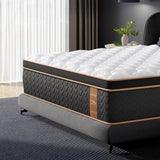 Full Mattress, 14 Inch Hybrid Innerspring Mattress with Gel Memory Foam Individual Pocket