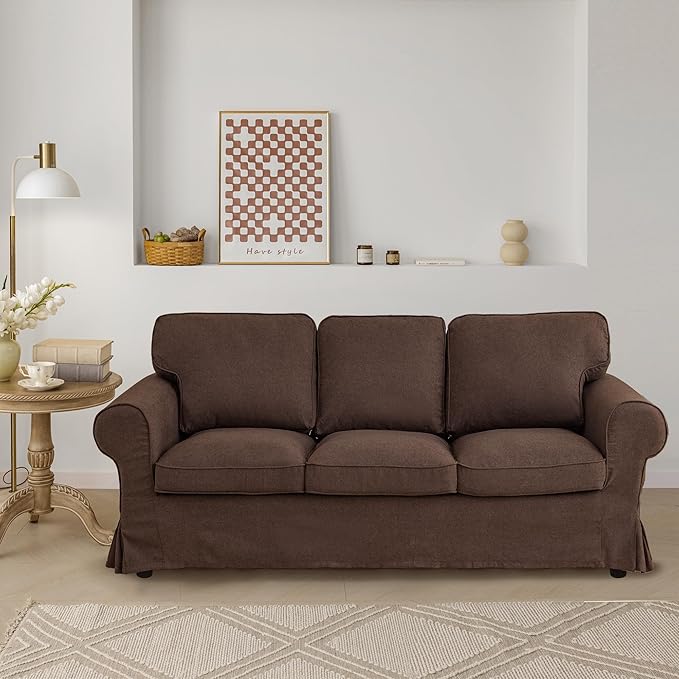 Light Grey EKTORP Loveseat Cover Custom Made Compatible for IKEA EKTORP 2 Seat Loveseat,