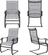 Patio Dining Chairs Set of 2, All Weather Outdoor Padded Textilene Patio Chairs