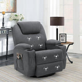 Rocking Chair Recliner Chair with Massage Swivel Ergonomic Lounge Chair Classic Single