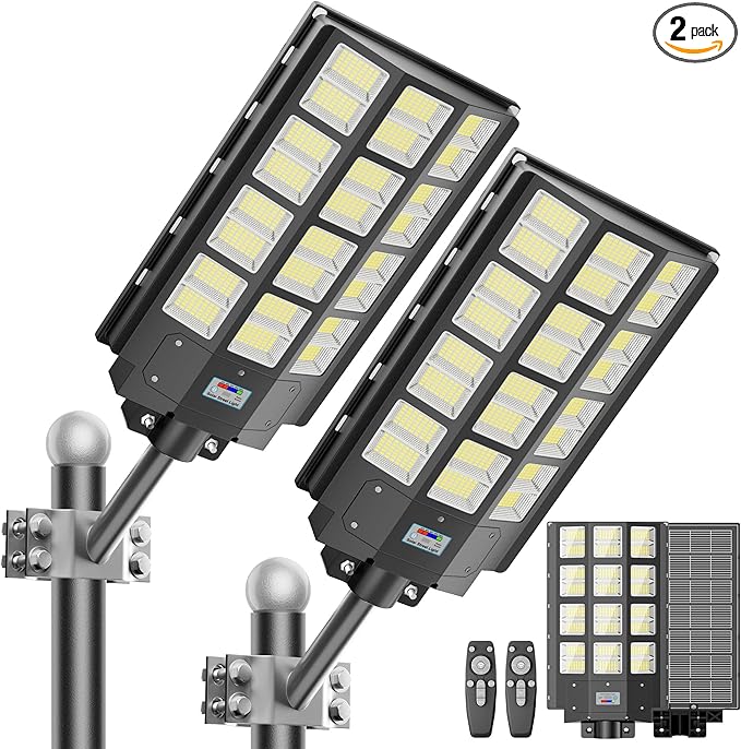 8000W Solar Street Light Outdoor Waterproof, 240000LM Solar Powered Parking