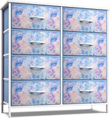 Kids Dresser with 10 Drawers - Storage Chest Organizer Unit Nightstand - Steel Frame,