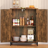 Storage Cabinet, Farmhouse Cabinet with Barn Doors & Shelf, Entryway Cabinet, Small