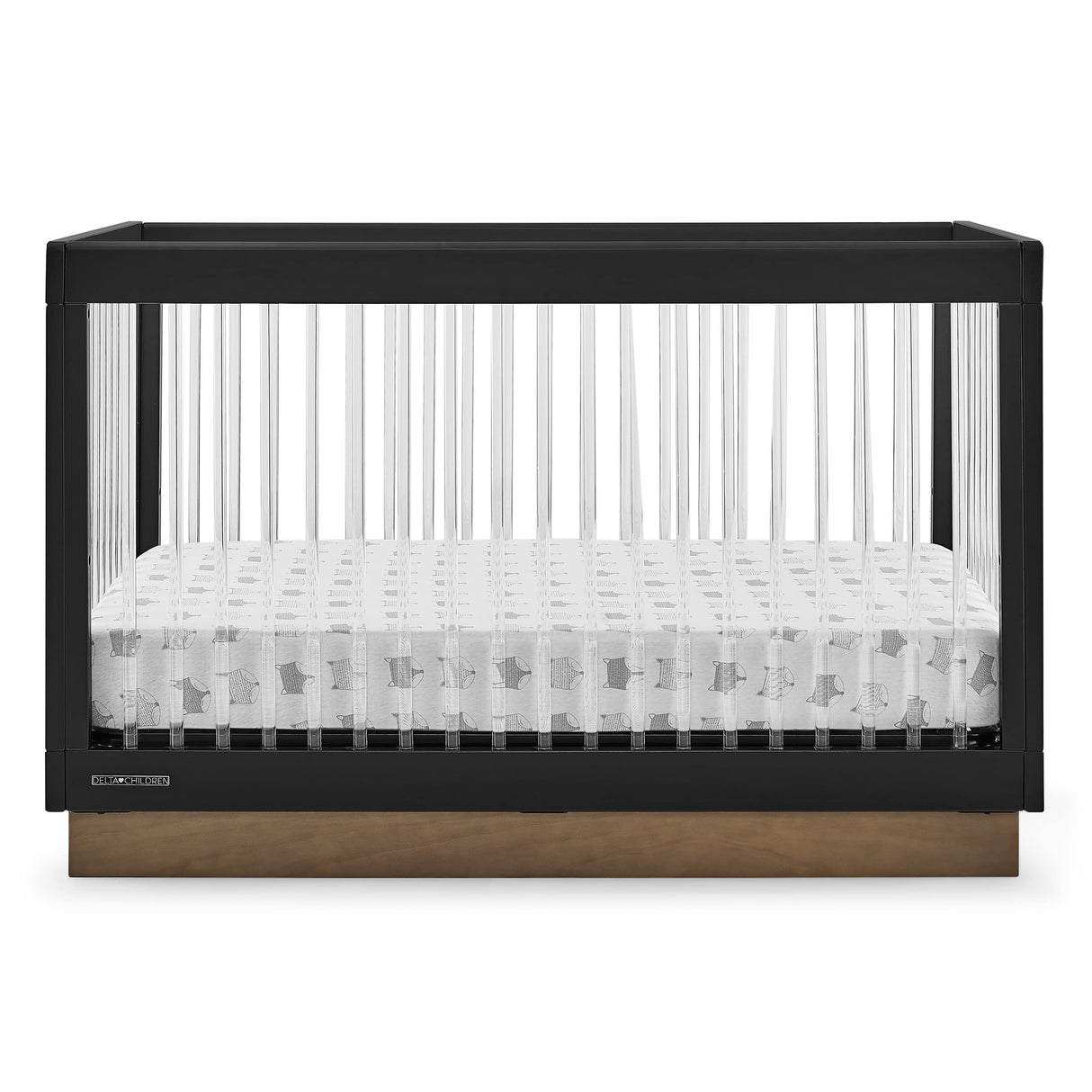 James Acrylic 4-in-1 Convertible Crib - Greenguard Gold Certified,