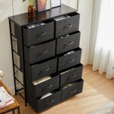 Dresser for Bedroom, Storage Drawers, Fabric Storage Tower with 10 Drawers