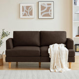 Sofa with Deep Seats, 65" Mid Century Modern Sofa
