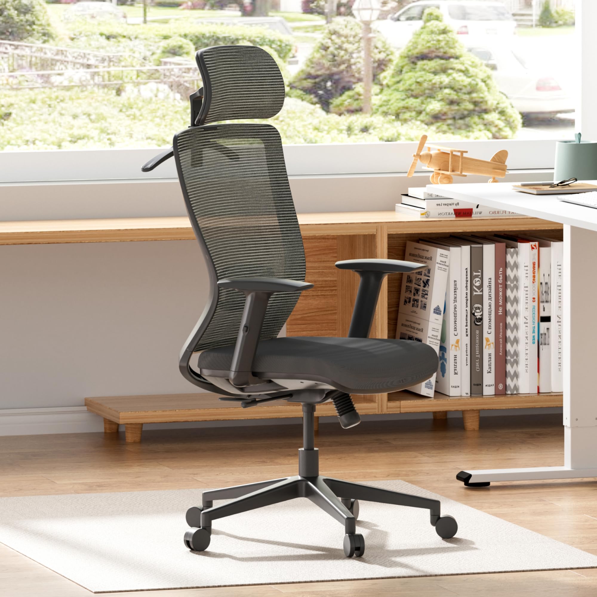 Office Chair Comfy Back Support Ergonomic Office Desk Chair with Comfy Seat Cushion