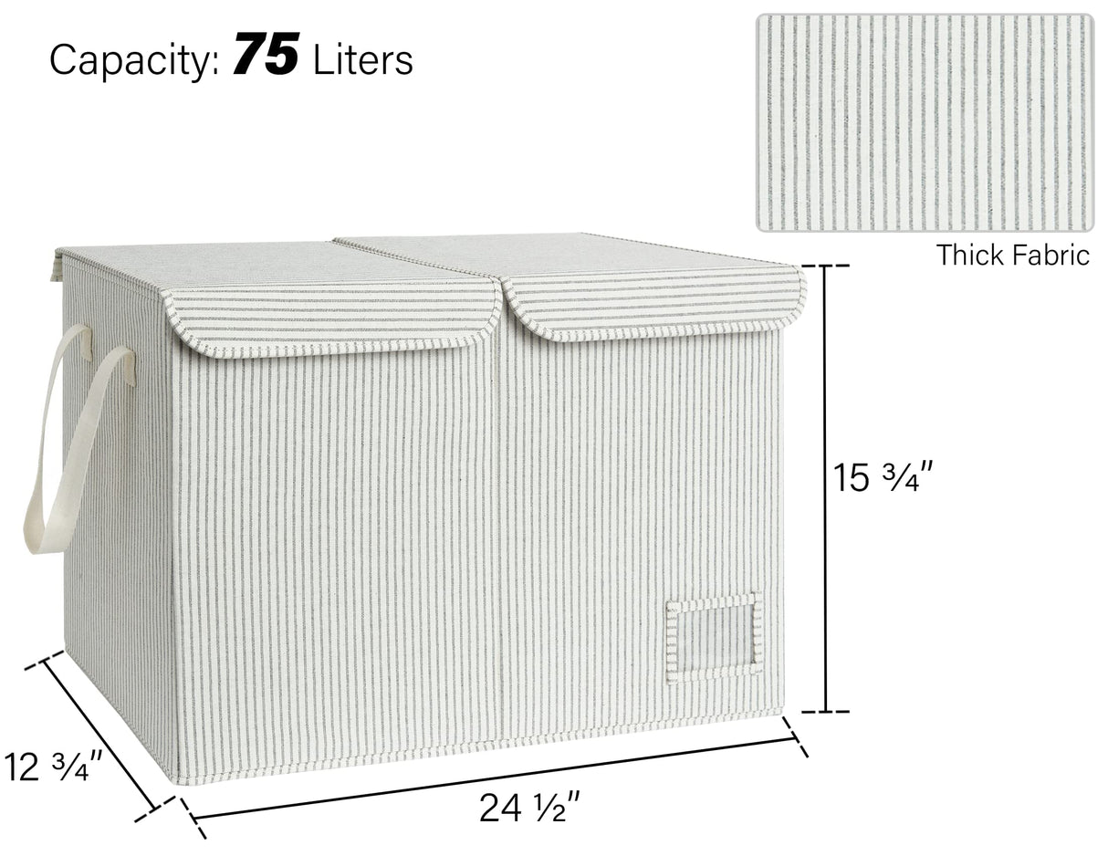 Toy Storage Organizer with Flip-Top Lids, Large Toy Chest for Living Room, Nursery Room,