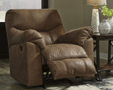 Boxberg Oversized Faux Leather Manual Pull Tab Rocker Recliner, Brown