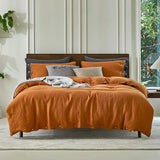 100% Pure Linen Duvet Cover Set King Size 104X90Inch 3pcs (1 Duvet Cover
