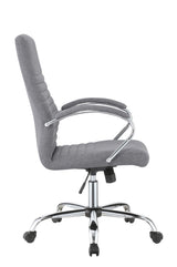 Upholstered Casters Grey and Chrome Office Chair, 23"" w x 28"" d x 42-46"" h (881217)