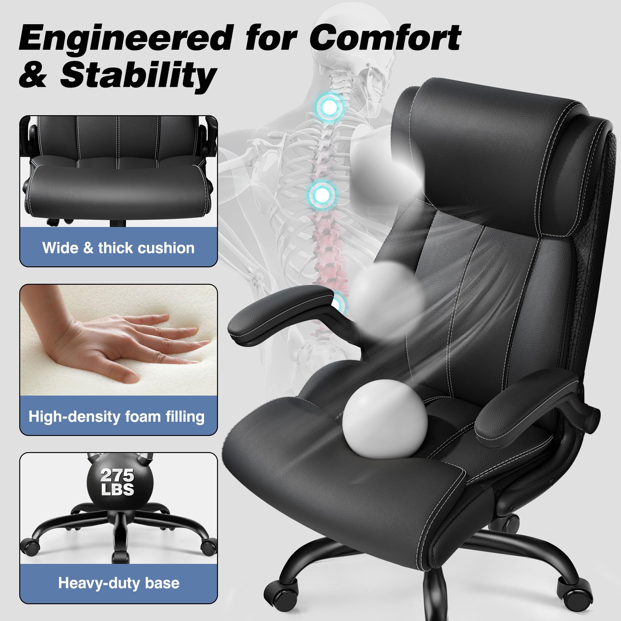 Ergonomic Office Chair with Adjustable Lumbar Support