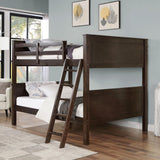 Demetrius Transitional Solid Wood Convertible Bunk Bed with Guard Rail and Ladder