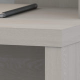 Echo L Shaped Bow Front Desk in Gray Sand