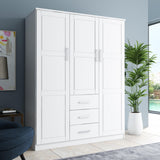 100% Solid Wood Cosmo 3-Door Armoire Wardrobe Closet