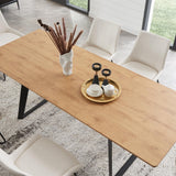 Modern mid-Century Dining Table Dining Table and Chairs Rectangular Wooden Dining