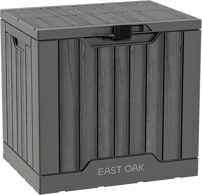 Outdoor Storage Box | 31 Gallon Deck Box Indoor and Outdoor Use | Waterproof Resin