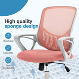 Ergonomic Home Office Chair - Mesh Mid Back Computer Desk Swivel Rolling Task Chair