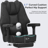 Big and Tall Office Chair 400lbs - Mesh High Back with Footrest