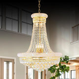 Luxury Crystal Chandelier Gold Empire Hanging Chandelier 13-Lights Crystal Ceiling