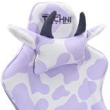 Gaming Chair - Lavender Purple Cow Print - Ergonomic Office Chair with Memory Foam